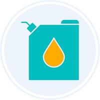 Fuel Glyph Two Colour Circle Icon vector