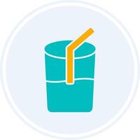 Drink Glyph Two Colour Circle Icon vector