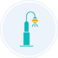 Street Light Glyph Two Colour Circle Icon vector