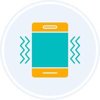Vibration Glyph Two Colour Circle Icon vector