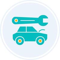 Body Repair Glyph Two Colour Circle Icon vector