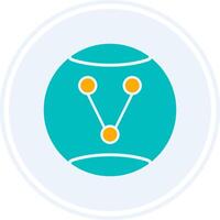 Share Option Glyph Two Colour Circle Icon vector