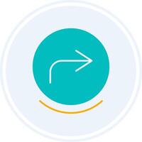 Forward Glyph Two Colour Circle Icon vector