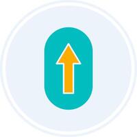 Scroll Up Glyph Two Colour Circle Icon vector