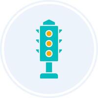 Traffic Lights Glyph Two Colour Circle Icon vector