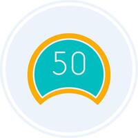 Speed Limit Glyph Two Colour Circle Icon vector