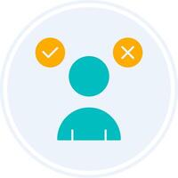 Decision Making Glyph Two Colour Circle Icon vector