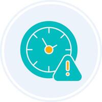 Timeline Glyph Two Colour Circle Icon vector