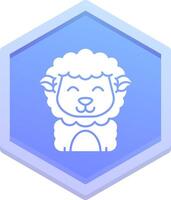 Relieved Polygon Icon vector