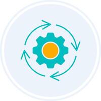 Adaptation Glyph Two Colour Circle Icon vector