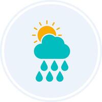 Forecast Glyph Two Colour Circle Icon vector