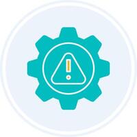 Risk Management Glyph Two Colour Circle Icon vector