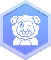 Wink Polygon Icon vector