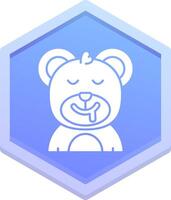 babear polígono icono vector