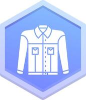 chaqueta polígono icono vector