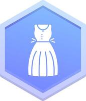 vestido de verano polígono icono vector