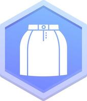 Mini skirt Polygon Icon vector