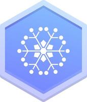 Snowflake Polygon Icon vector