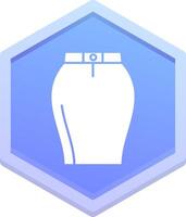 Faldas polígono icono vector
