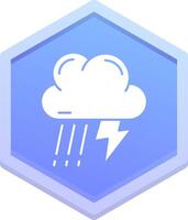 Thunder strom Polygon Icon vector