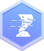 Tornado Polygon Icon vector