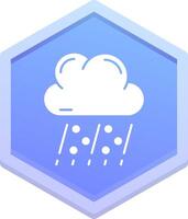 Hail Polygon Icon vector