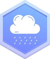 Rainy Polygon Icon vector
