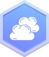 Overcast Polygon Icon vector