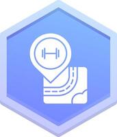 Gym Polygon Icon vector