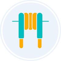 Inductor Glyph Two Colour Circle Icon vector