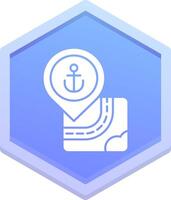 Port Polygon Icon vector