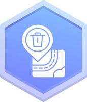 Bin Polygon Icon vector