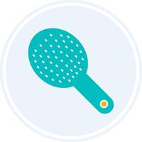 Hair Brush Glyph Two Colour Circle Icon vector