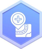 Plus Polygon Icon vector