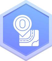 Zero Polygon Icon vector