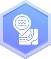 piscina polígono icono vector