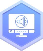 Sound Polygon Icon vector