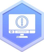 error polígono icono vector