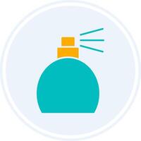 Perfume Bottle Glyph Two Colour Circle Icon vector