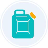 Canister Glyph Two Colour Circle Icon vector
