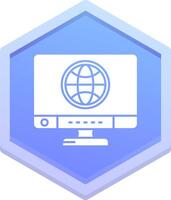 Global Polygon Icon vector