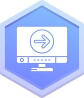 Forward Polygon Icon vector