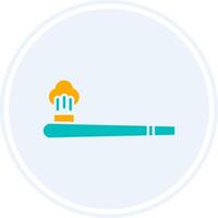 Smoking Pipe Glyph Two Colour Circle Icon vector