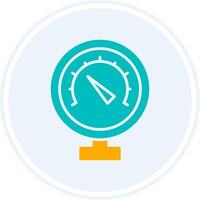 Pressure Meter Glyph Two Colour Circle Icon vector
