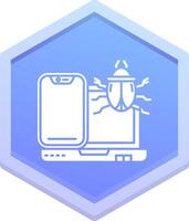 Bug Polygon Icon vector