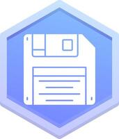 Floppy disk Polygon Icon vector