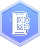 Mobile application Polygon Icon vector