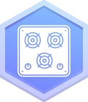 Stove Polygon Icon vector