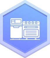 cocina polígono icono vector