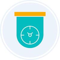 Kitchen Timer Glyph Two Colour Circle Icon vector